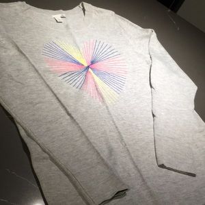 Halogen Sweater with Embroidered Heart Details